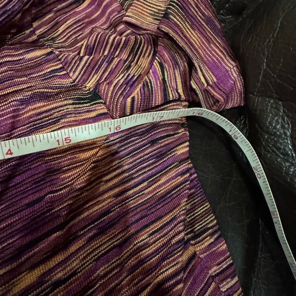 Kate Hill very slick Purple and Pink Drape Neck Blouse quarter sleeve size M - Picture 9 of 11